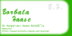 borbala haase business card